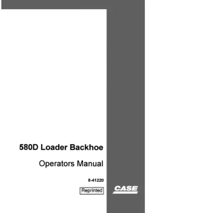 Case 580D Operators Manual