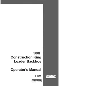 Case 580F Operators Manual