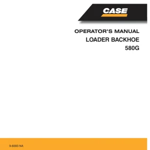 Case 580G Operators Manual