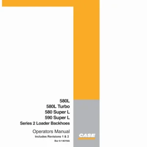 Case 580L Turbo L 2000 Operators Manual