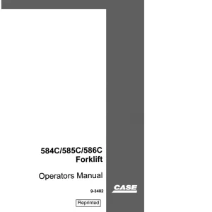 Case 584C 585C 586C Operators Manual
