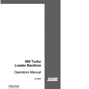 Case 590 Turbo Operators Manual