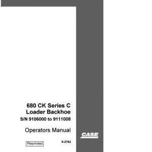 Case 680Ck Operators Manual