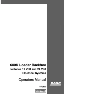 Case 680K Operators Manual