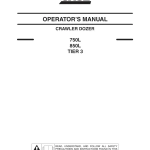 Case 750L 850L 3 Operators Manual