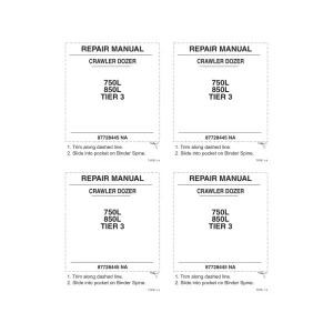 Case 750L 850L 3 Service Manual