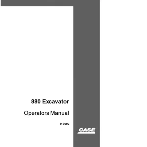 Case 880 Operators Manual