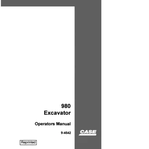 Case 980 Operators Manual