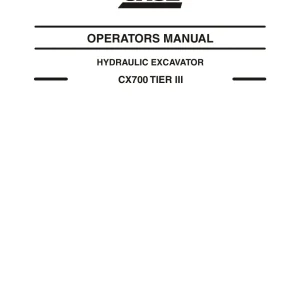 Case Cx 700 Operators Manual