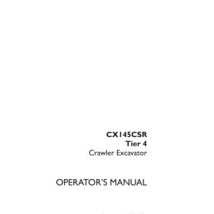 Case Cx145Csr Operators Manual