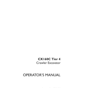 Case Cx160C Operators Manual