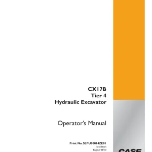 Case Cx17B 4 Operators Manual