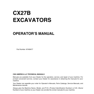 Case Cx27B Operators Manual