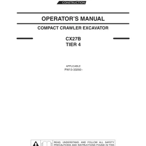 Case Cx27B 4 Operators Manual