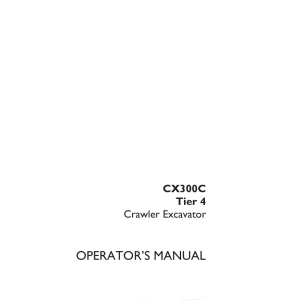 Case Cx300C Operators Manual