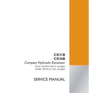 Case Cx31B Cx36B 2010 Service Manual