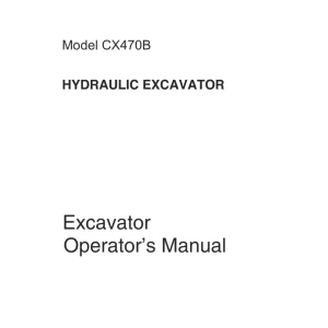 Case Cx470B Operators Manual