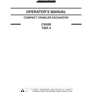 Case Cx50B 4 Operators Manual