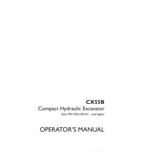 Case Cx55B Operators Manual