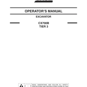 Case Cx700B Operators Manual