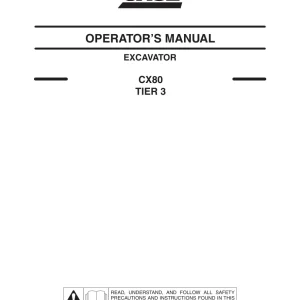 Case Cx80 Operators Manual