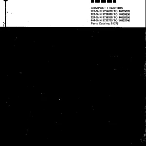 Case Ingersoll 220 222 224 444 Parts Manual