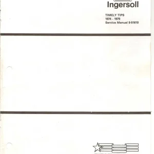 Case Ingersoll Timely 1974 1979 1979 Service Manual