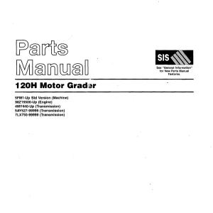 Caterpillar 120H Parts Manual