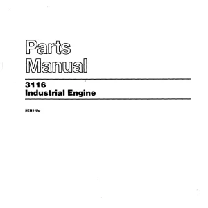 Caterpillar 3116 Parts Manual