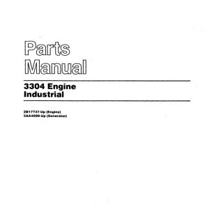 Caterpillar 3304 Parts Manual