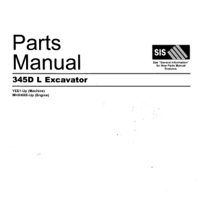 Caterpillar 345D Parts Manual