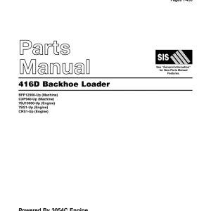 Caterpillar 416D Parts Manual