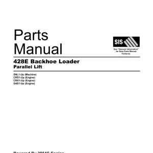 Caterpillar 428E Parts Manual