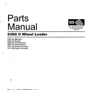 Caterpillar 938G Wheel Parts Manual