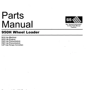 Caterpillar 950H Wheel Parts Manual