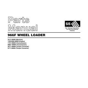 Caterpillar 966F Wheel Parts Manual