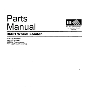 Caterpillar 966H Wheel Parts Manual