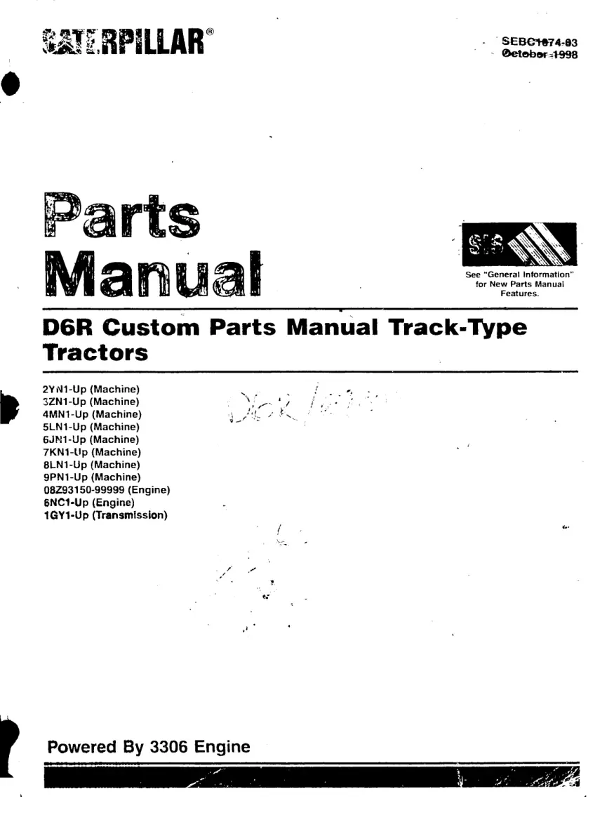 Caterpillar D6R Parts Manual
