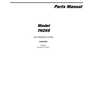 Caterpillar Th255 Parts Manual