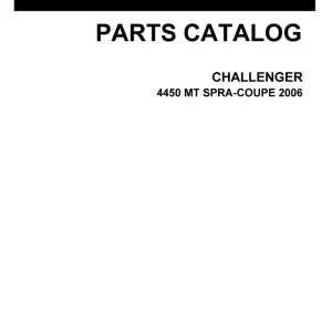 Challenger 4450Mt Spra 2006 2006 Parts Manual