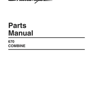 Challenger 670 Parts Manual