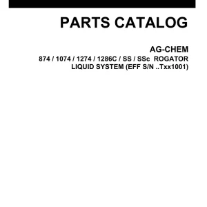 Challenger 874 1074 1274 1286C Ss Ssc Rogator Parts Manual