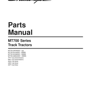 Challenger Mt700 Parts Manual