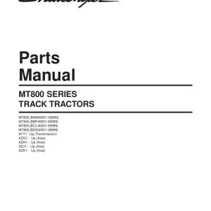 Challenger Mt800 Parts Manual
