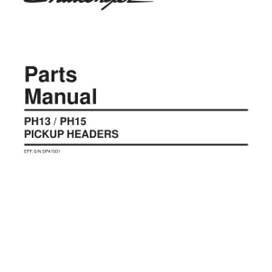 Challenger Ph13 Ph15 Header Parts Manual