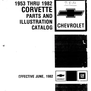 Chevrolet Corvette 1953 1982 1982 Parts Manual