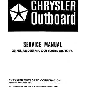 Chrysler Outboard 35 45 55 Hp Service Manual