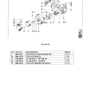Claas 51 55 Parts Manual