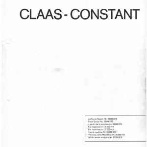 Claas 201 Parts Manual