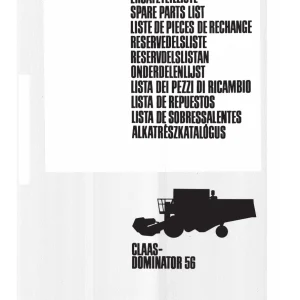 Claas Dominator 56 Parts Manual